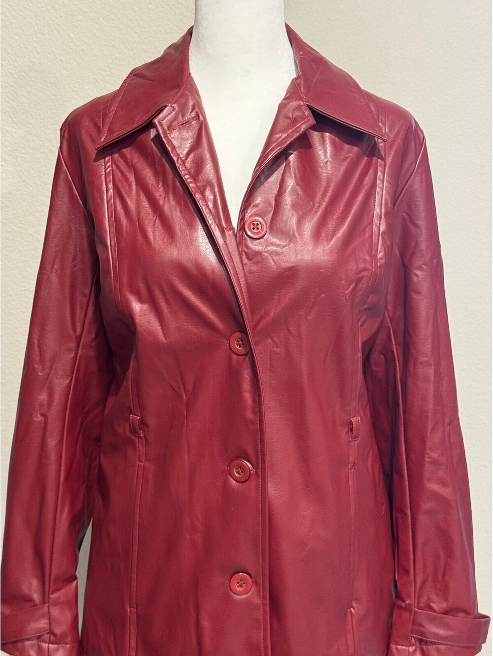 Xhilaration Women's Red Faux Leather Jacket Medium